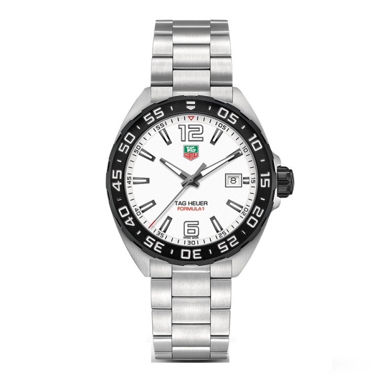TAG HEUER F1 WAZ1111.BA0875 41 mm Nero Bracciale Acciaio