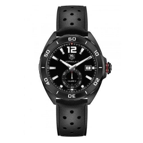 TAG HEUER F1 WAZ2112.FT8023 41 mm Automatico Nero Bracciale Acciaio