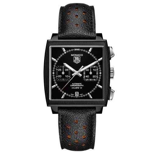 TAG HEUER MONACO Calibre 12 ACM CAW211M.FC6324 Steel with Black PVD Chronograph