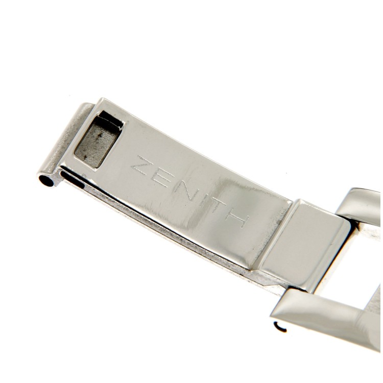Zenith Chiusura per bracciale in acciaio misura attacco 5,9 mm. Port Royal e simili. Finitura lucida.