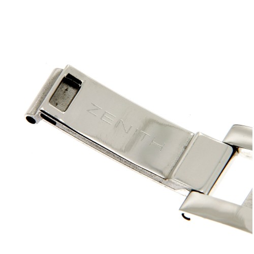 Zenith Chiusura per bracciale in acciaio misura attacco 5,9 mm. Port Royal e simili. Finitura lucida.