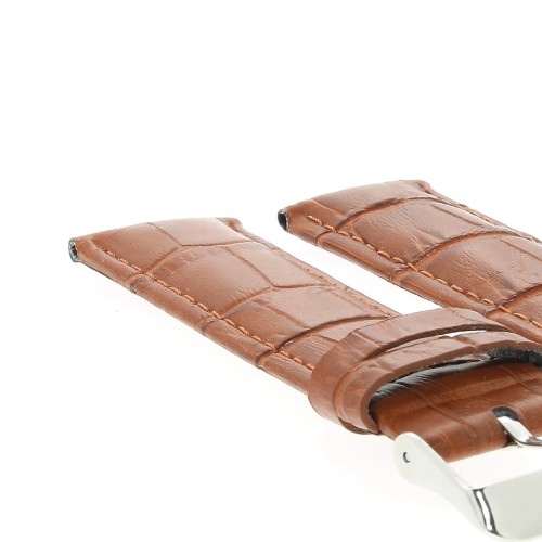 Cinturino Stampa Alligatore Marrone Gold/Miele Opaco 22/20 mm B37B classico.
