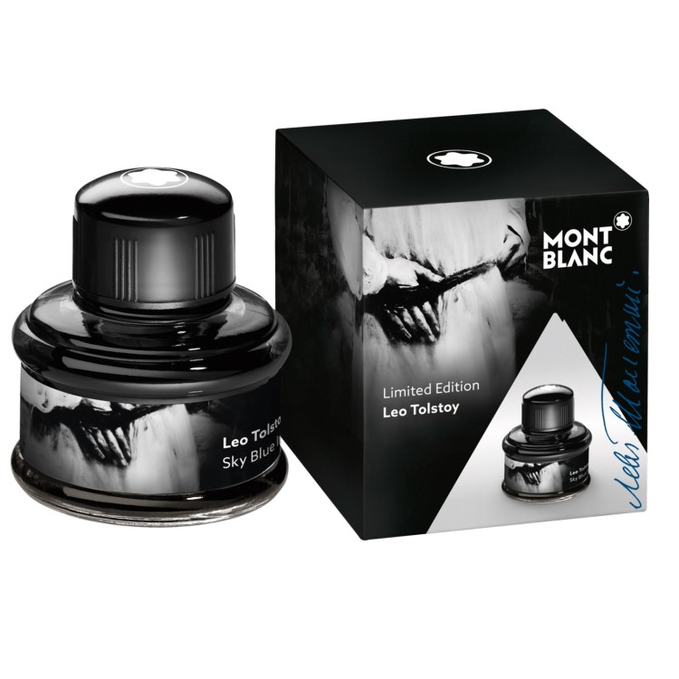 Inchiostro Montblanc Leo Tolstoy in Bottiglia 35 ml 112721 Sky Blu