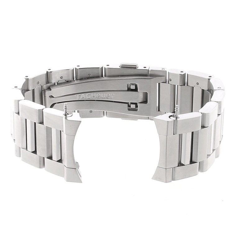 Tag Heuer Bracciale BA0714 acciaio Carrera cronografo CAR201 43 mm ansa 21 mm