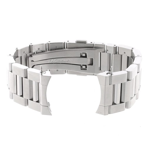 Tag Heuer Bracciale BA0714 acciaio Carrera cronografo CAR201 43 mm ansa 21 mm
