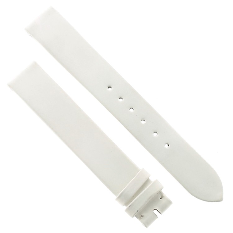 Longines Cinturino Pelle Bianco Verniciato effetto madreperla 15/14 mm.