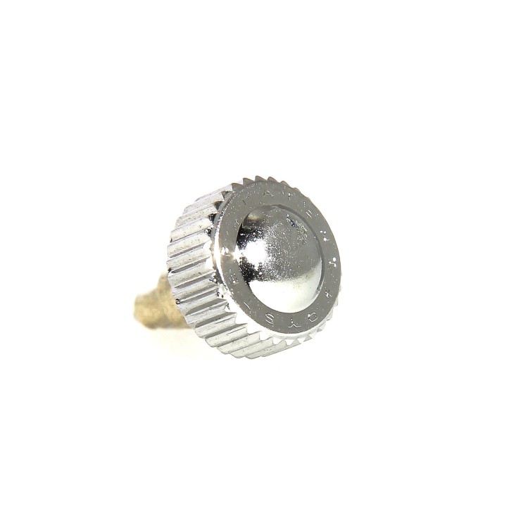 Rolex Corona per Rolex Bubble Black in Acciaio a Vite nuova "new Old Stock"