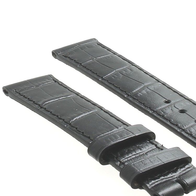 Longines Cinturino L682101262 FA Stampa Alligatore Nero 18/16 mm Fibbia.