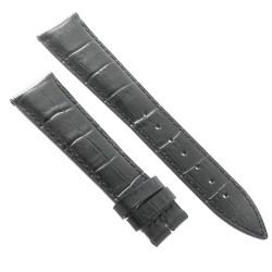 Longines Cinturino L682101263 Stampa Alligatore Nero 20/16 mm Heritage - black calfskin strap.