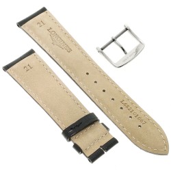 Longines Cinturino L682101067 FA Stampa Alligatore Nero 21/18 mm Heritage 2