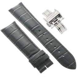 Longines Cinturino L682101067 FDA Stampa Alligatore Nero 21/18 mm Heritage