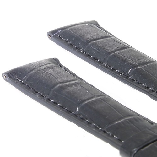 Longines Cinturino L682101067 FDA Stampa Alligatore Nero 21/18 mm Heritage