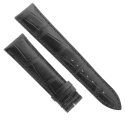 Cinturino Sartoriale Stampa Alligatore Nero Opaco 21/18 mm B4N