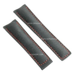 	Tag Heuer Cinturino Pelle FC6256 Nero carbon fiber misure 22/18 mm per Carrera
