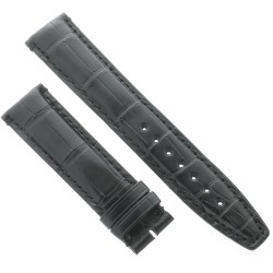 Cinturino non originale per IWC Alligatore Nero Opaco 20/18 mm compatibile Portoghese