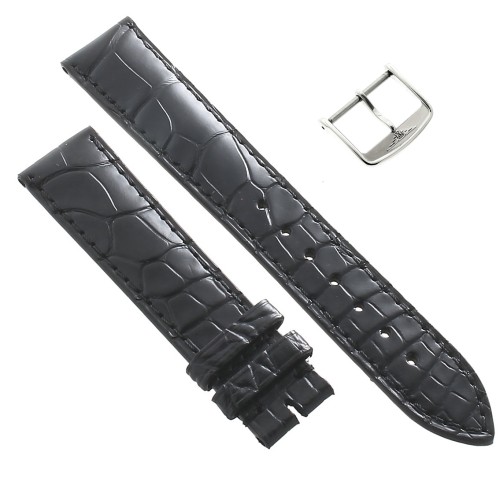 Longines Cinturino Alligatore L682109463 FA Nero Opaco 18/16 mm
