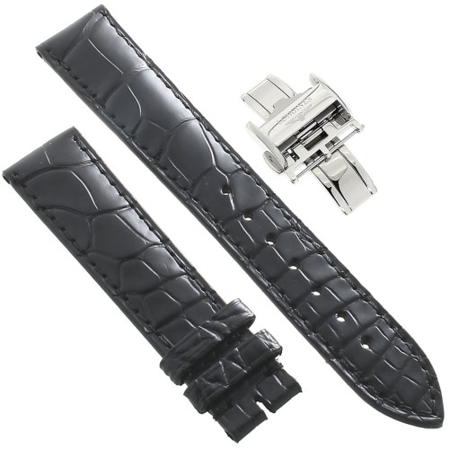 Longines Cinturino Alligatore L682109463 FDA Nero Opaco 18/16 mm