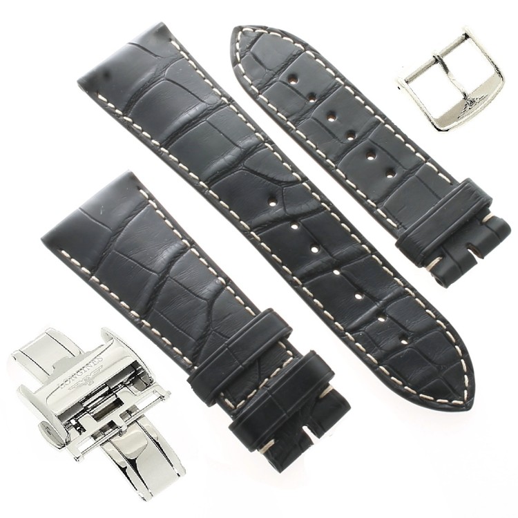 Longines Cinturino Alligatore L682135293 FDA Nero Opaco 25/20 mm