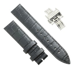 Longines Cinturino L682101262 FDA Stampa Alligatore Nero 18/16 mm Fibbia