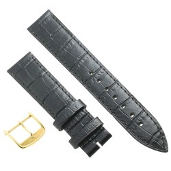 Longines Cinturino L682101262 FG Stampa Alligatore Nero 18/16 mm fibbia PVD