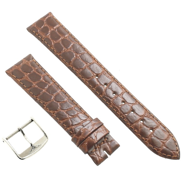 Longines Cinturino L682104216 FA Stampa Alligatore Marrone 18/16 mm