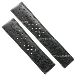 Tag Heuer Cinturino Pelle Heuer FC6310 Nero interno rosso pelle martellata misure 20/18 mm per Carrera