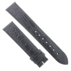 Longines Cinturino L682100662 Stampa Coccodrillo Nero Lucido 18/16 mm