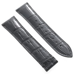 Frederique Constant Cinturino FCS-B21x18CLIP Stampa Alligatore Nero 21-18 mm