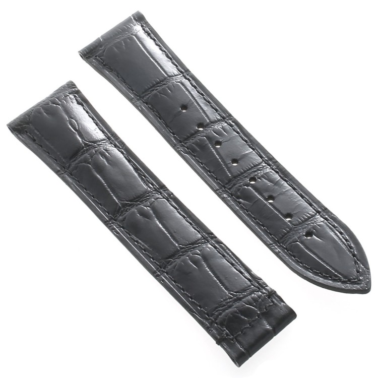 Frederique Constant Cinturino FCS-B21x18CLIP Stampa Alligatore Nero 21-18 mm