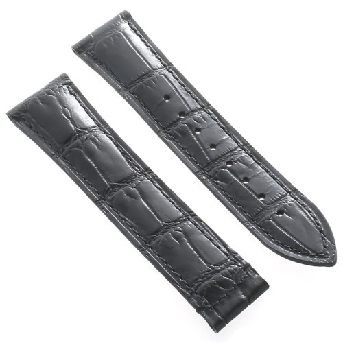 Frederique Constant Cinturino FCS-B21x18CLIP Stampa Alligatore Nero 21-18 mm