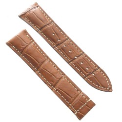 Frederique Constant Cinturino FCS-DBR21x18CLIP Stampa Alligatore Marrone 21-18 mm
