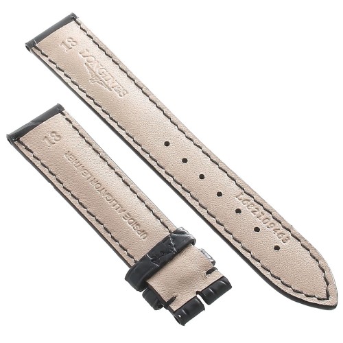 Longines Cinturino Alligatore L682109463 Nero Opaco 18/16 mm