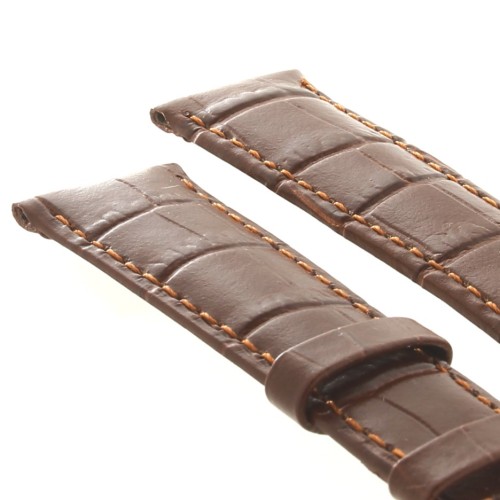 Longines Cinturino L682101103 Stampa Alligatore marrone GOLD 20/16 mm