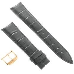 Longines Cinturino L682101263 FR Stampa Alligatore Nero 20/16 mm fibbia PVD Rosa