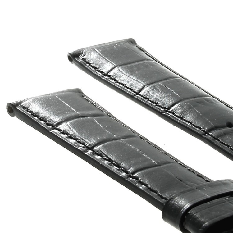 Longines Cinturino L682101263 FR Stampa Alligatore Nero 20/16 mm fibbia PVD Rosa