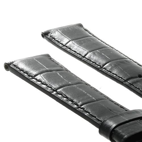 Longines Cinturino L682101263 FR Stampa Alligatore Nero 20/16 mm fibbia PVD Rosa