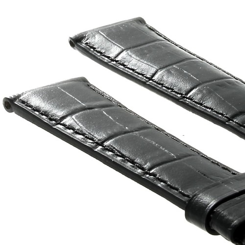 Longines Cinturino L682101263 FG Stampa Alligatore Nero 20/16 mm fibbia PVD