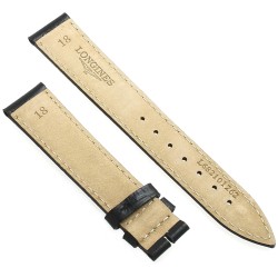 Longines Cinturino L682101262 Stampa Alligatore Nero 18/16 mm 2
