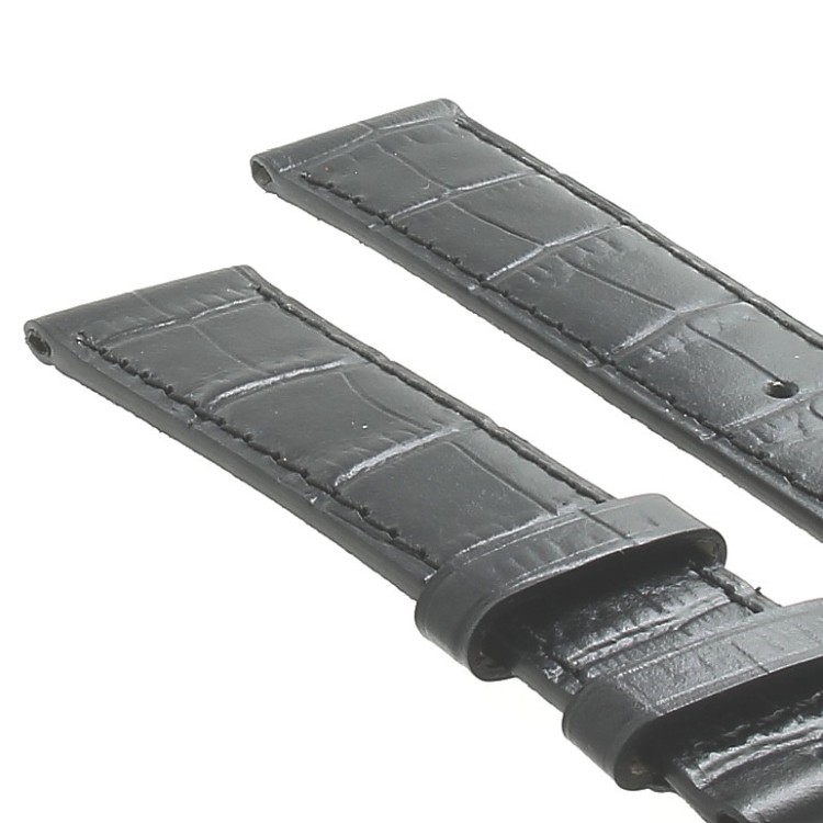 Longines Cinturino L682101262 FR Stampa Alligatore Nero 18/16 mm fibbia Rosa PVD