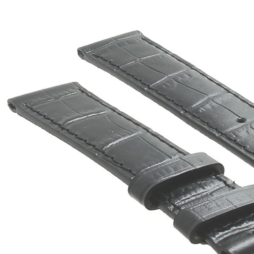 Longines Cinturino L682101262 FR Stampa Alligatore Nero 18/16 mm fibbia Rosa PVD