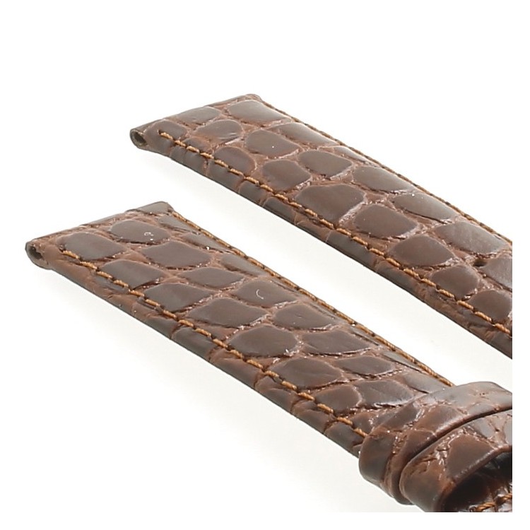 Longines Cinturino L682104216 FG Stampa Alligatore Marrone 18-16 mm