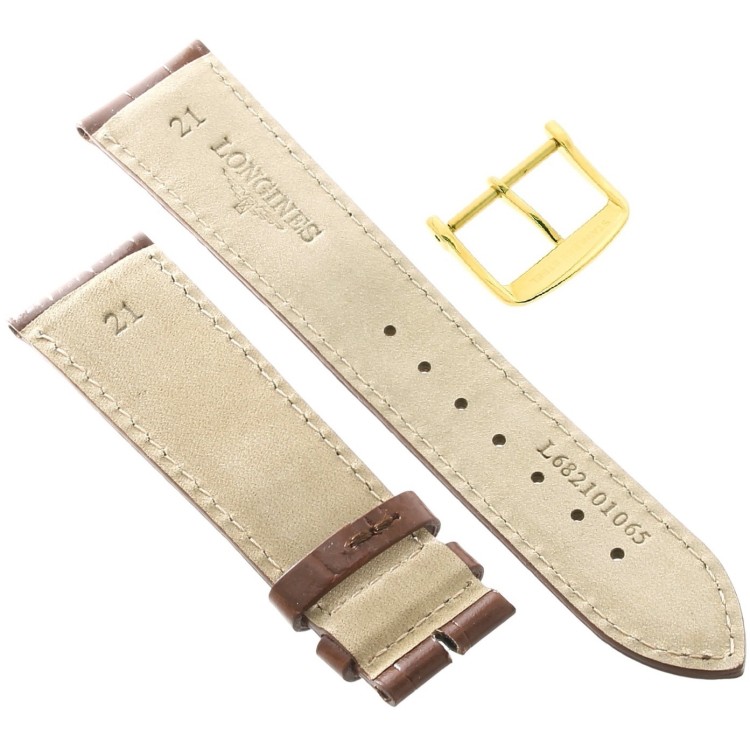 Longines Cinturino L682101065 FG Stampa Alligatore GOLD 21-18 mm