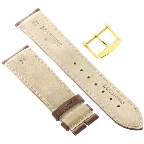 Longines Cinturino L682101065 FG Stampa Alligatore GOLD 21-18 mm