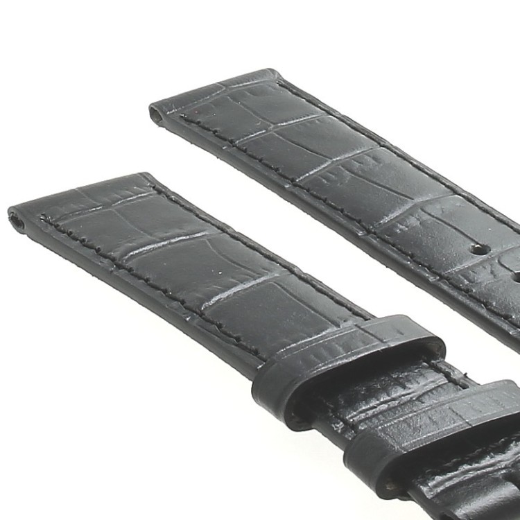 Longines Cinturino L682101262 FDA Stampa Alligatore Nero 18/16 mm Fibbia