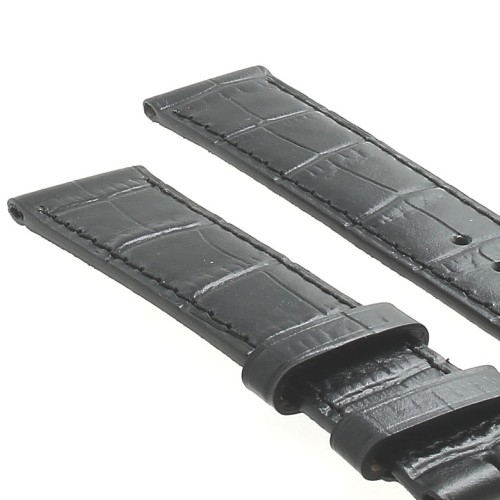 Longines Cinturino L682101262 FDA Stampa Alligatore Nero 18/16 mm Fibbia
