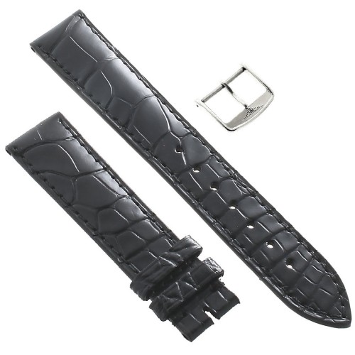 Longines Cinturino Alligatore L682109463 FA Nero Opaco 18/16 mm