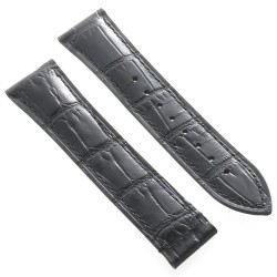 Frederique Constant Cinturino FCS-B21x18CLIP Stampa Alligatore Nero 21-18 mm 2