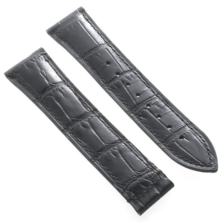 Frederique Constant Cinturino FCS-B21x18CLIP Stampa Alligatore Nero 21-18 mm