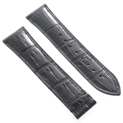 Frederique Constant Cinturino FCS-B21x18CLIP Stampa Alligatore Nero 21-18 mm