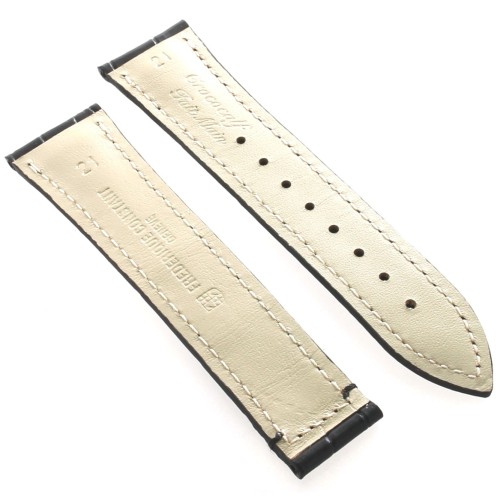 Frederique Constant Cinturino FCS-B21x18CLIP Stampa Alligatore Nero 21-18 mm